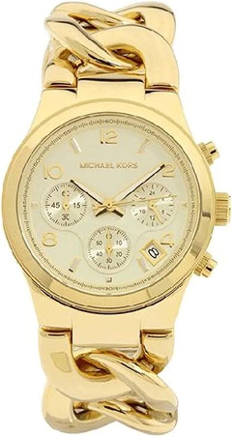 michael kors damenuhr chronograph mk3131 runway gold ebay|Michael Kors MK3131 Women's Runway Wrist Watch .